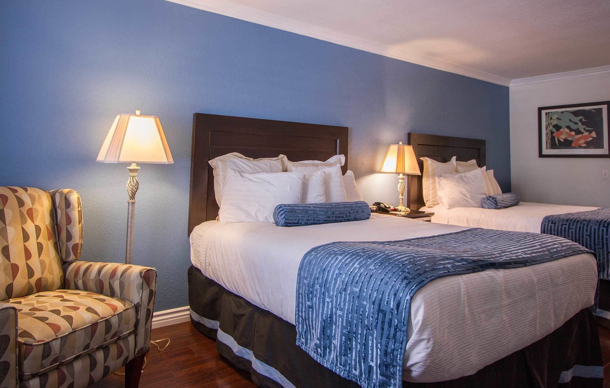 room, 2 queen beds | iron/ironing board, free wifi, bed sheets, alarm clocks