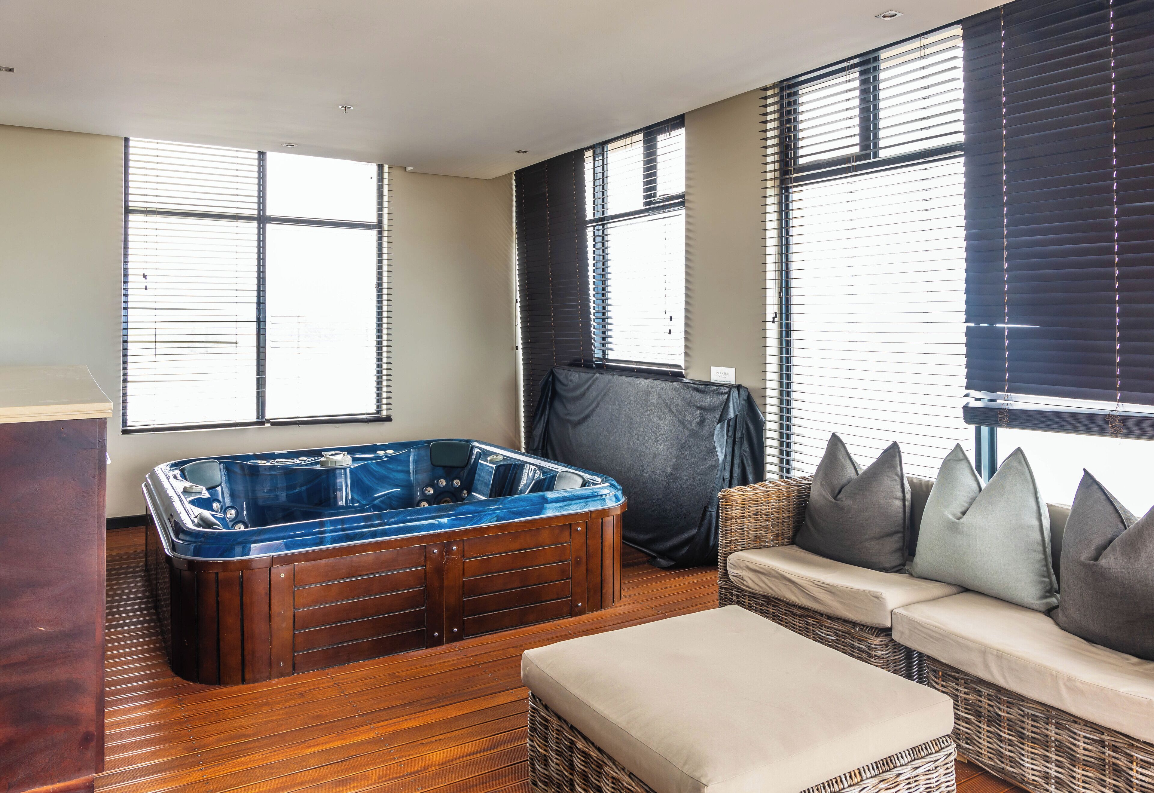 honeymoon suite | bathroom | hair dryer, towels, soap, shampoo