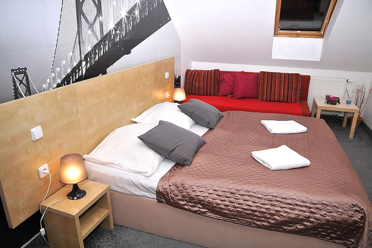 Desk, iron/ironing board (on request), rollaway beds, WiFi