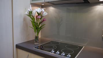 Fridge, microwave, coffee/tea maker