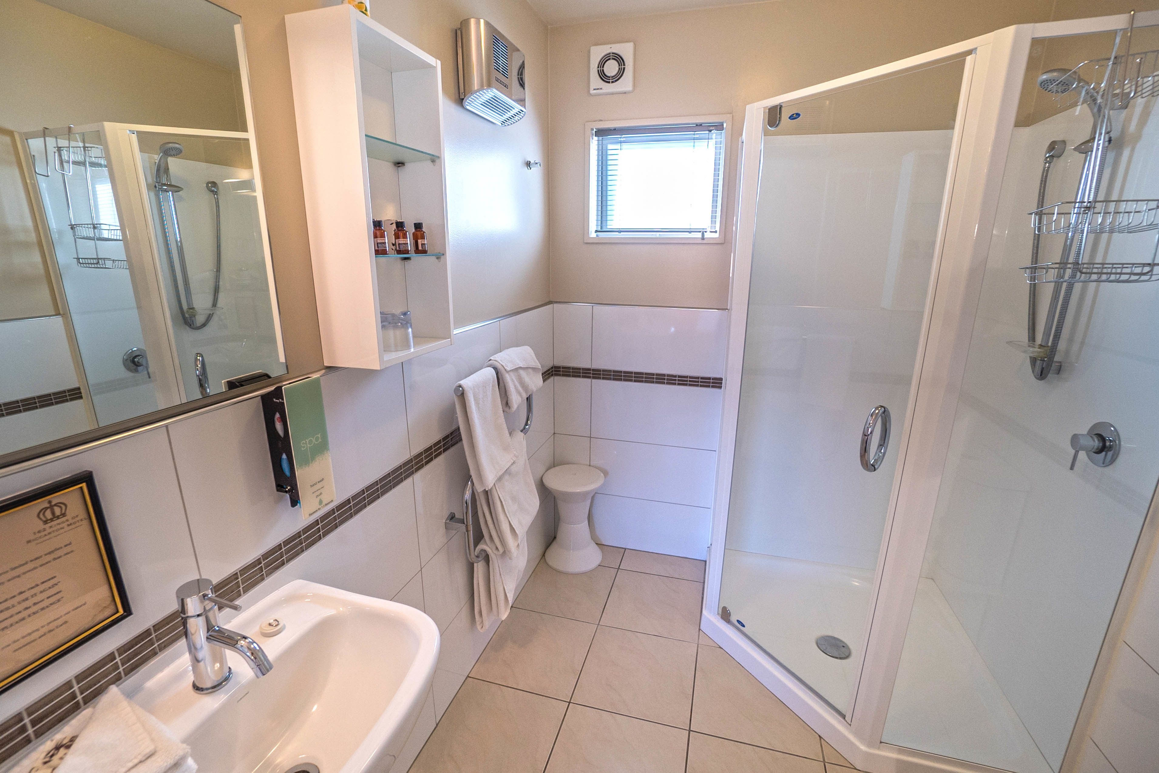 Free toiletries, hair dryer, towels