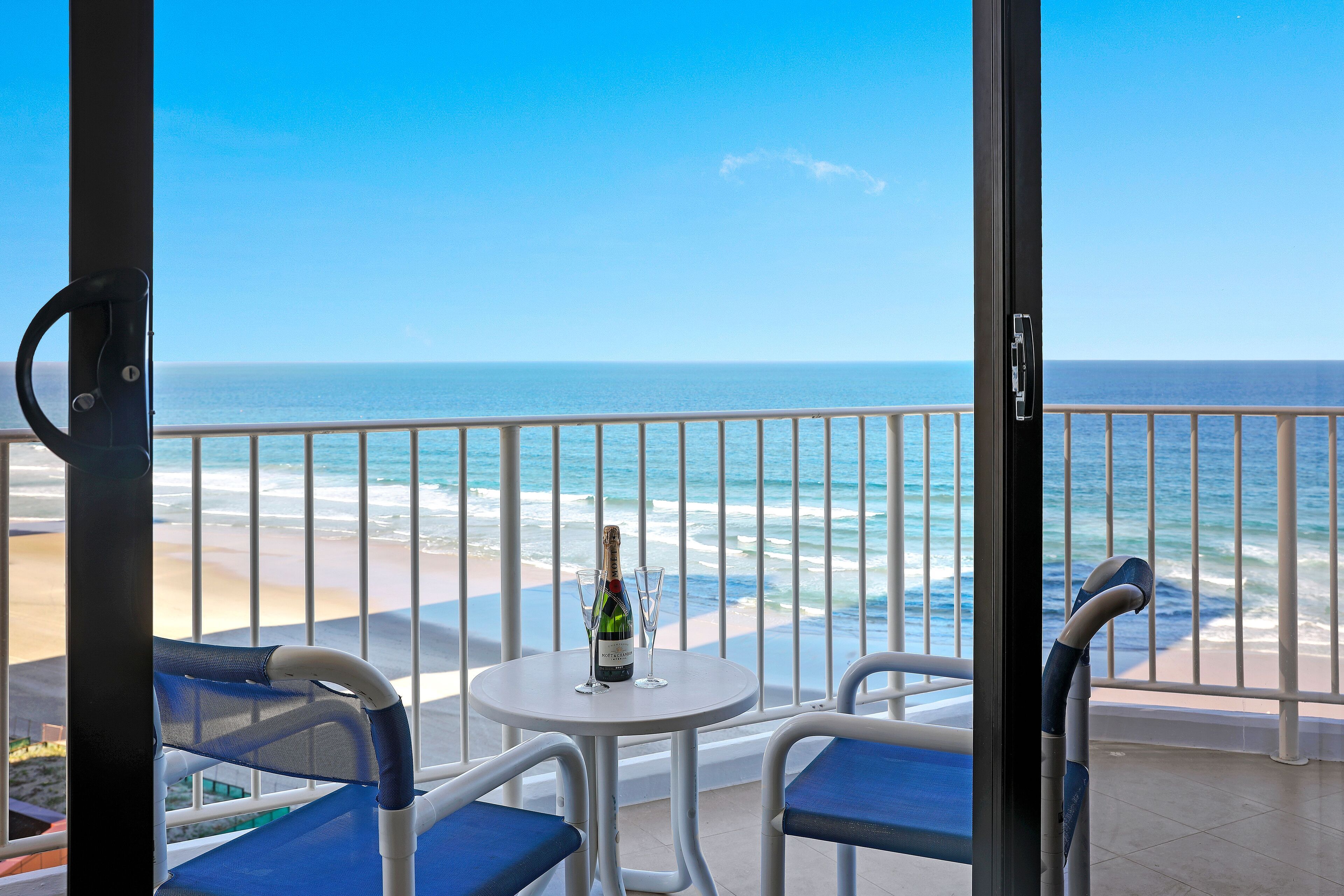 Apartment, 2 Bedrooms, Beachfront | Balcony view