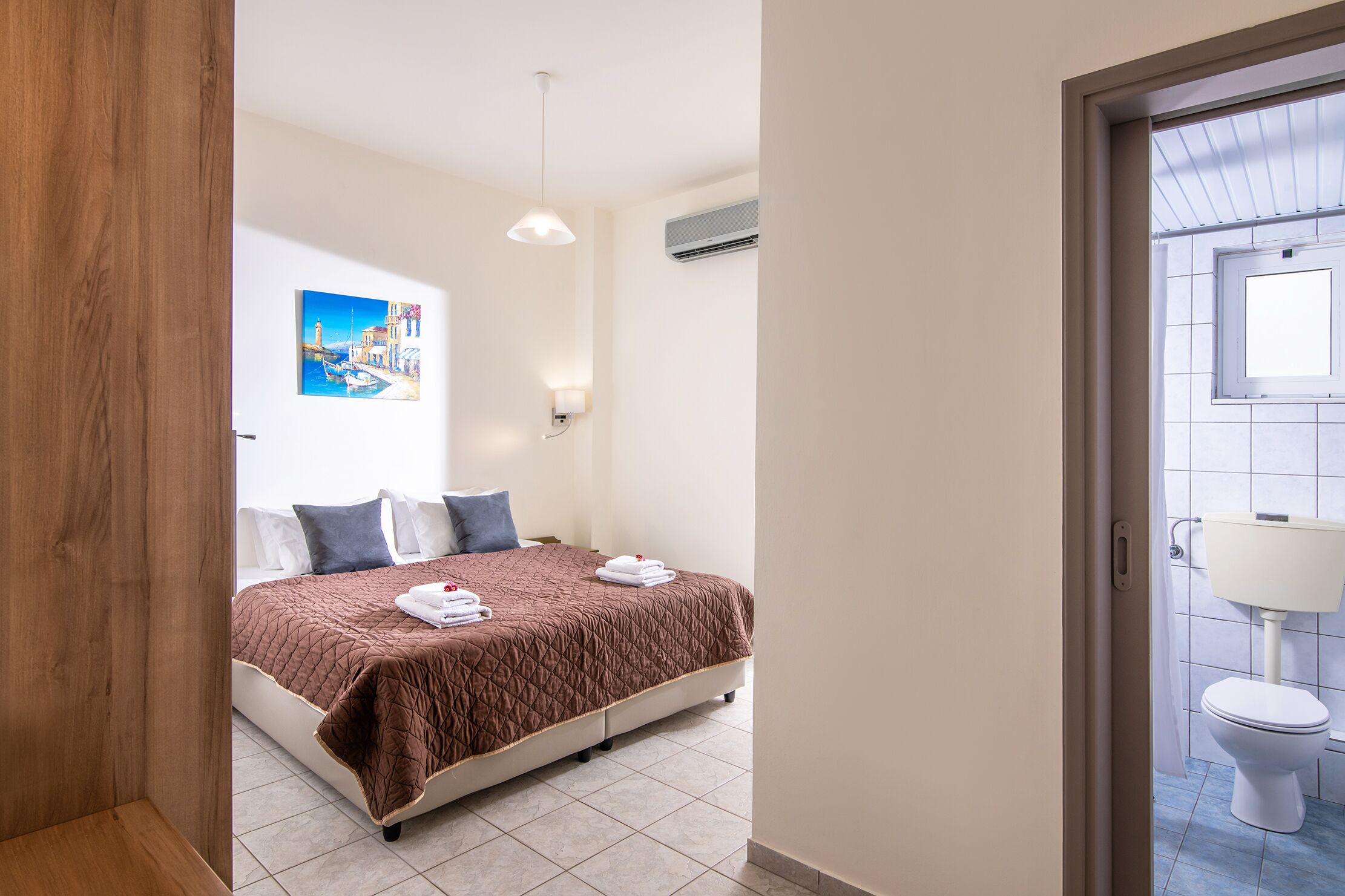 double or twin room | bathroom | shower, hair dryer, towels