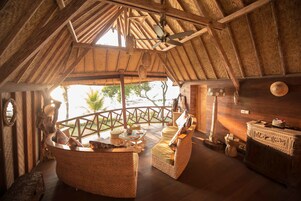 Villa, 2 Bedrooms, Beach View | Living area | 42-inch TV with cable channels