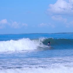 On the beach, black sand, free beach shuttle, beach towels