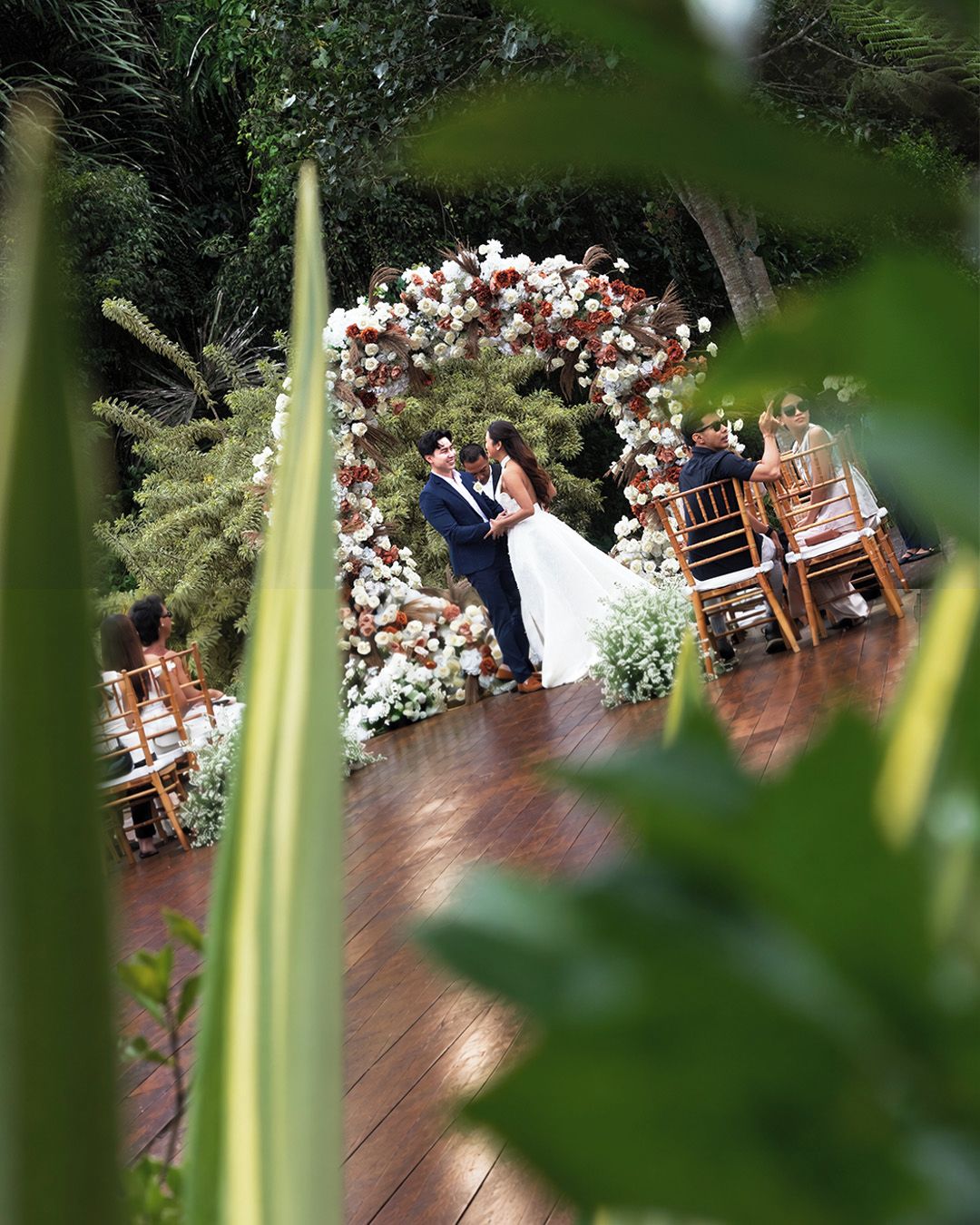 Outdoor wedding area