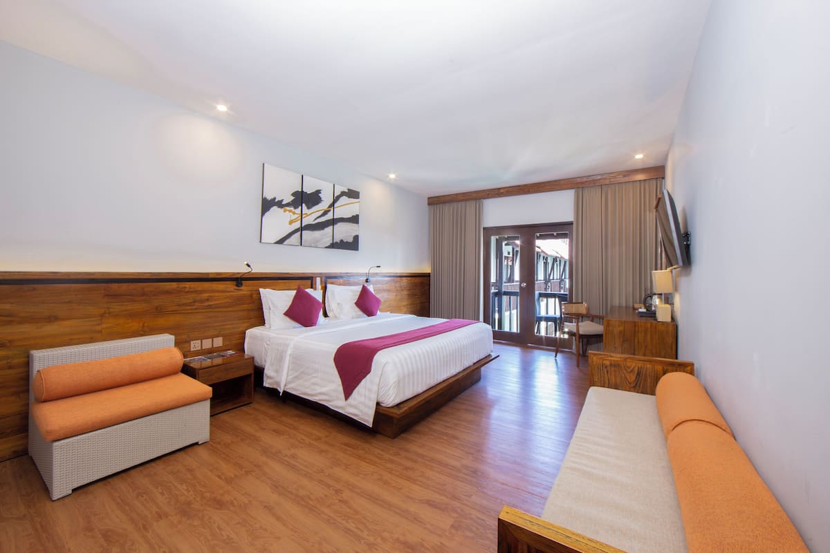 Deluxe Room, 2 Double Beds, Balcony | Premium bedding, in-room safe, desk, iron/ironing board