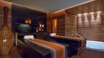 Couples treatment room(s), sauna, body treatments, body scrubs, facials
