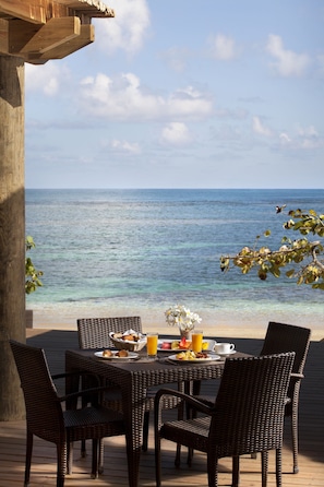 Lunch, dinner served; local and international cuisine, beach views