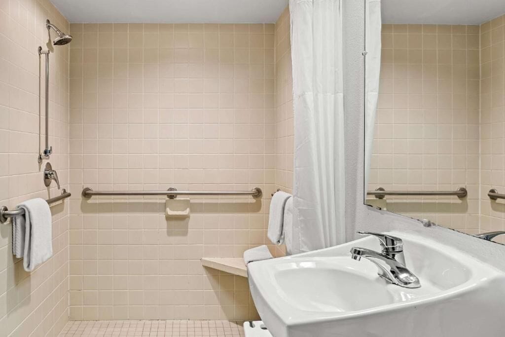 free toiletries, hair dryer, towels