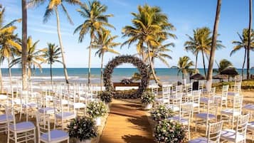 Outdoor wedding area
