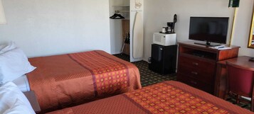 Standard Room, 2 Queen Beds, Non Smoking | Desk, laptop workspace, iron/ironing board, free WiFi