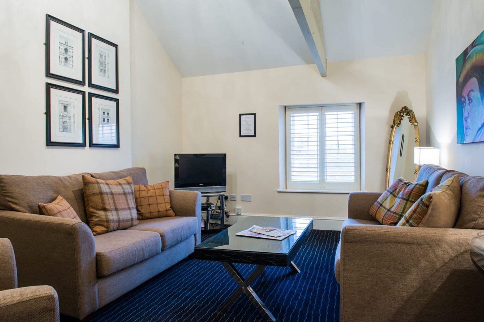 1 bedroom, desk, laptop workspace, iron/ironing board