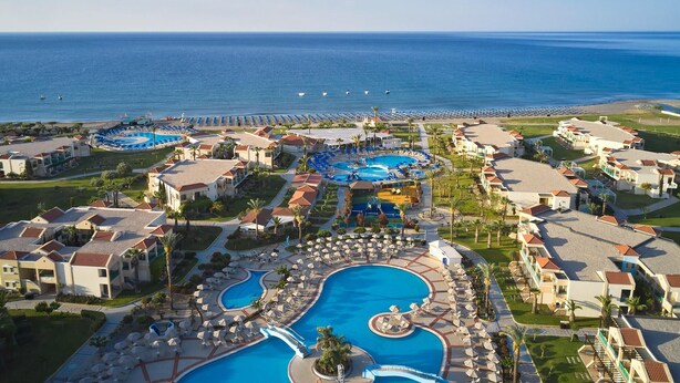 A resort with multiple swimming pools, beach access, and villas. - Lindos Princess Beach Hotel All Inclusive (Rhodes)