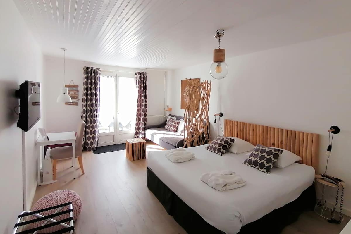 Premium tweepersoonskamer, terras | 1 slaapkamer, luxe beddengoed, een kluis op de kamer