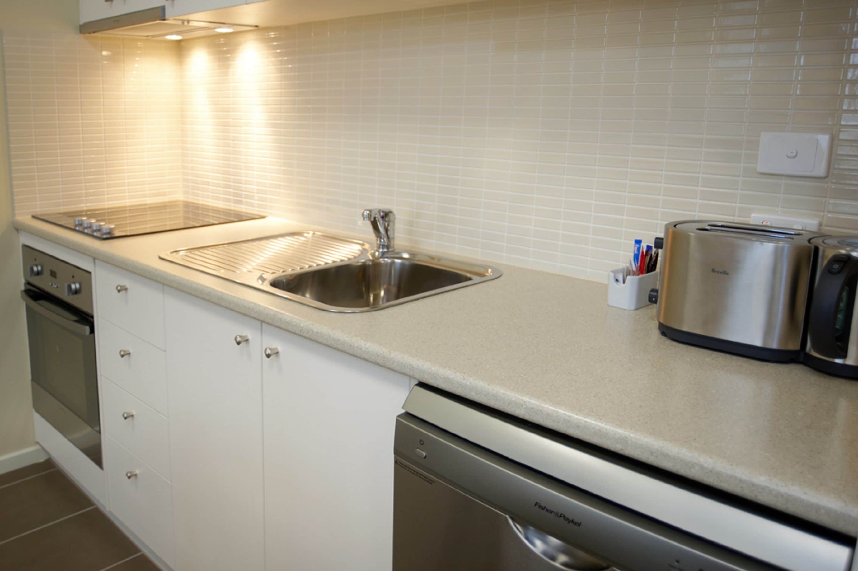 microwave, stovetop, electric kettle, toaster