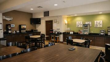 Free daily self-service breakfast