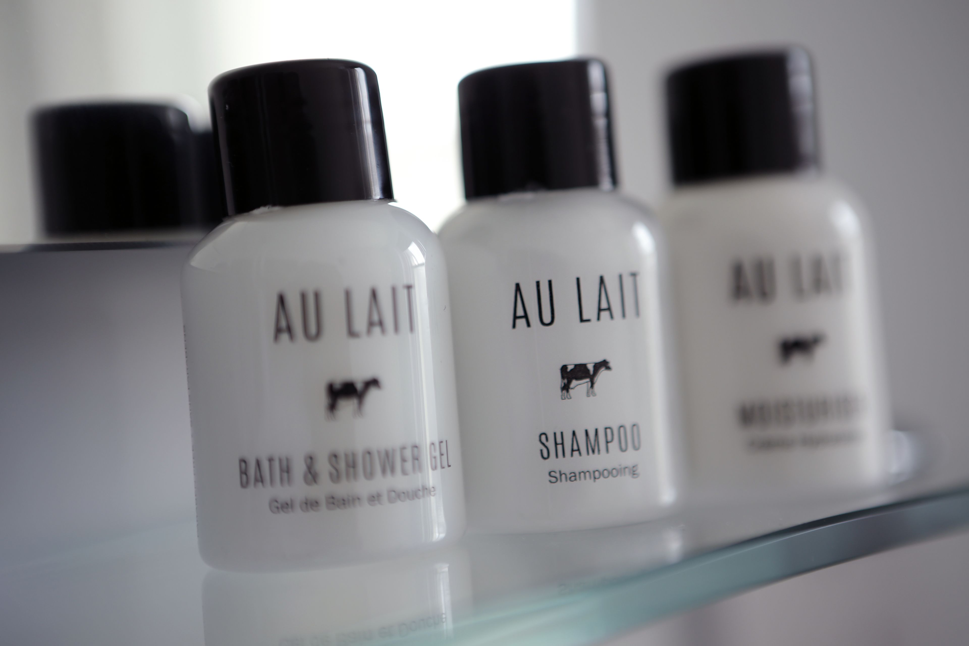 free toiletries, hair dryer, towels