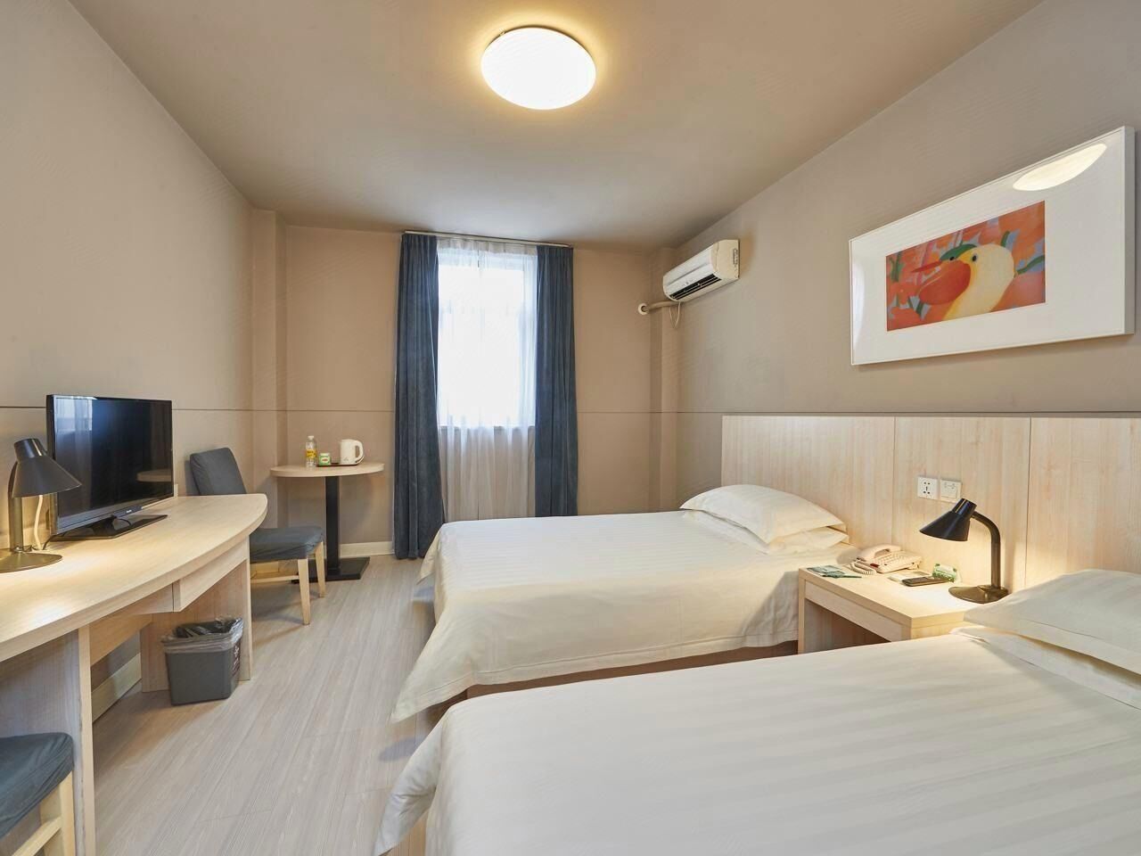 In-room safe, desk, blackout curtains, iron/ironing board (on request)