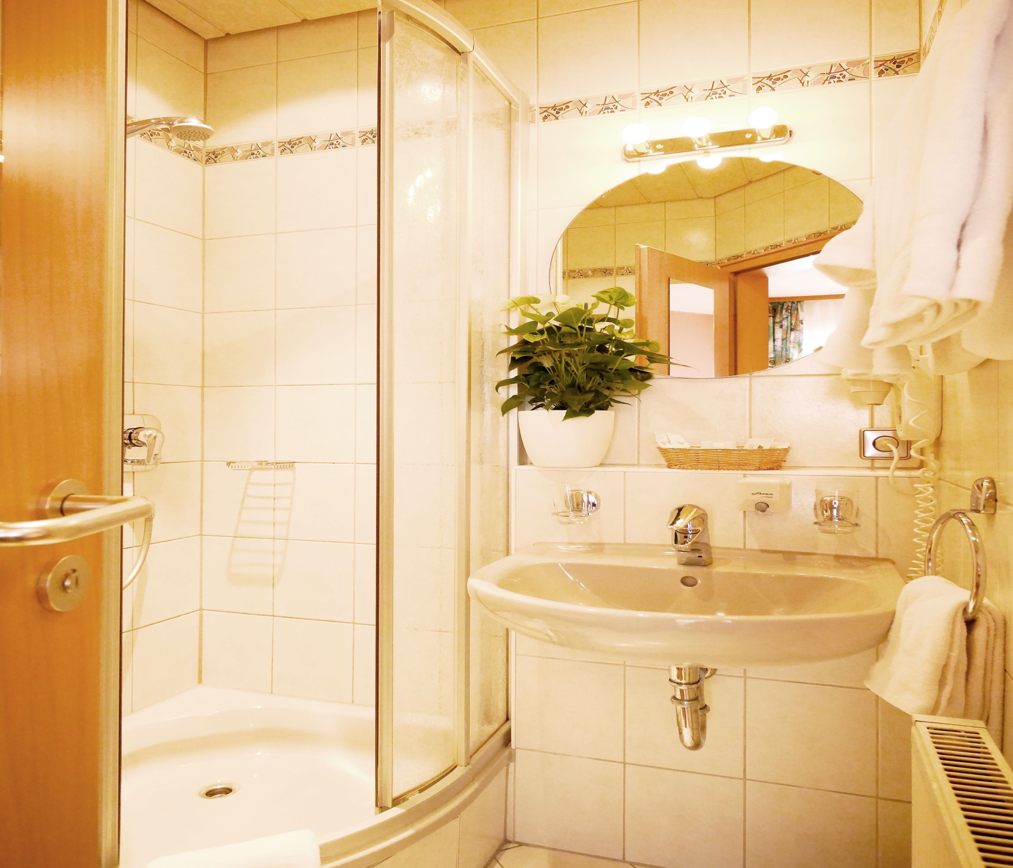 free toiletries, hair dryer, bathrobes, slippers