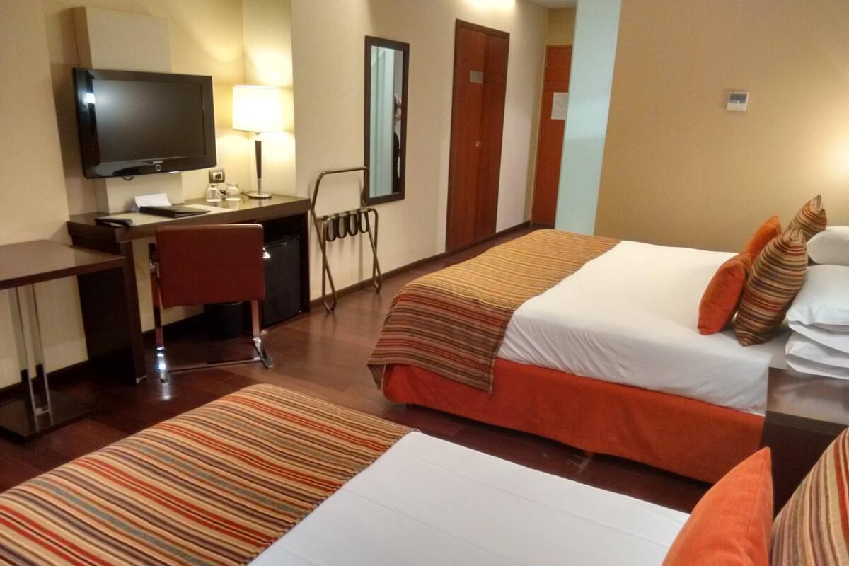 Literie hypoallergénique, couette en duvet d'oie, minibar
