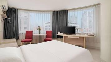 In-room safe, desk, blackout drapes, iron/ironing board