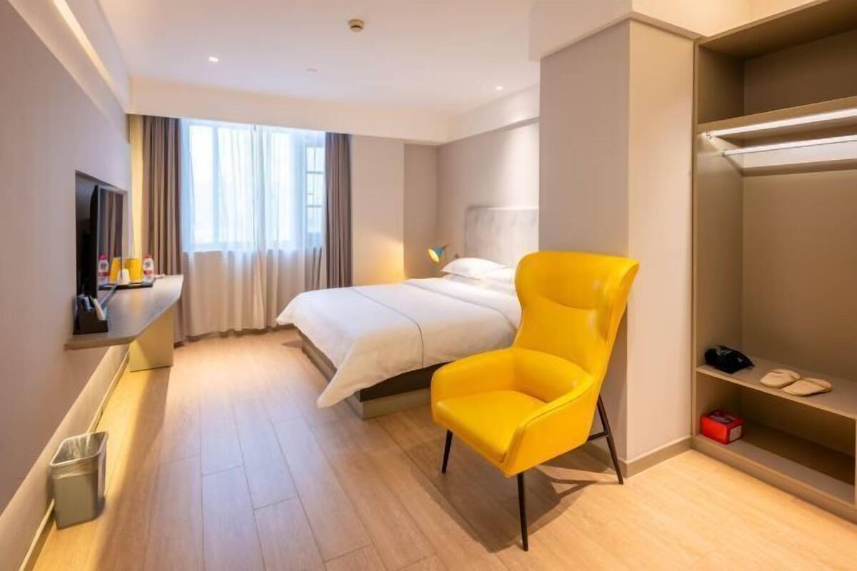 In-room safe, desk, blackout curtains, iron/ironing board (on request)