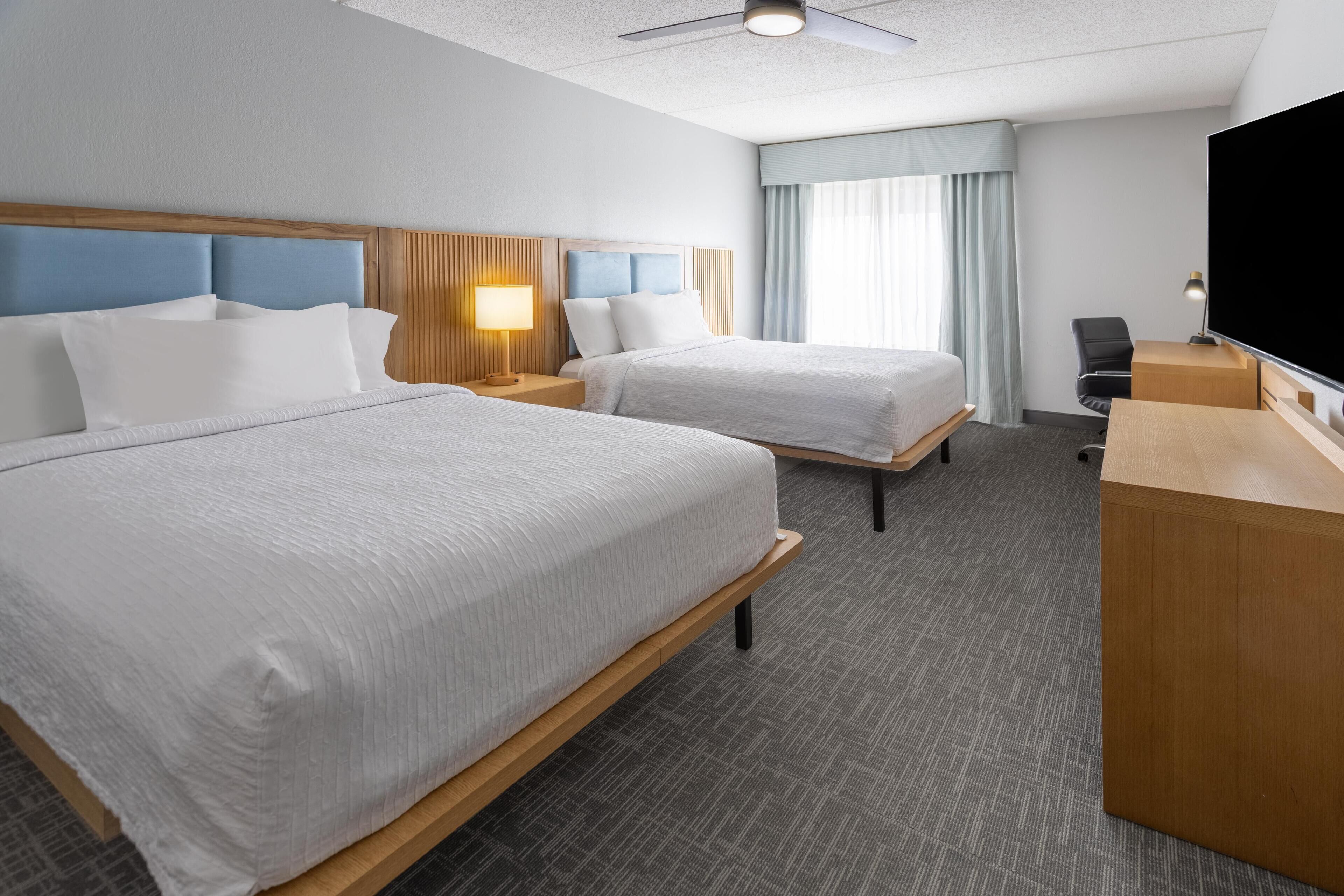 Room, 2 Queen Beds, Accessible, Non Smoking | Premium bedding, in-room safe, desk, blackout drapes