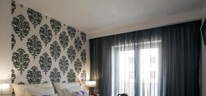 Down duvets, minibar, desk, blackout curtains