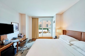 Room, 1 King Bed, Patio | Down duvets, pillow-top beds, in-room safe, desk