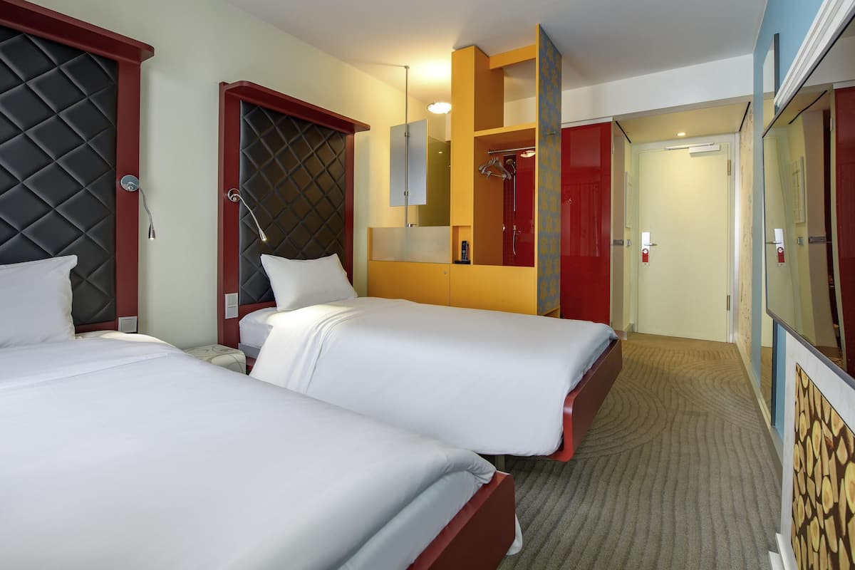 스탠다드룸, 싱글침대 2개 | 암막 커튼, 방음 설비, 간이 침대, 무료 WiFi