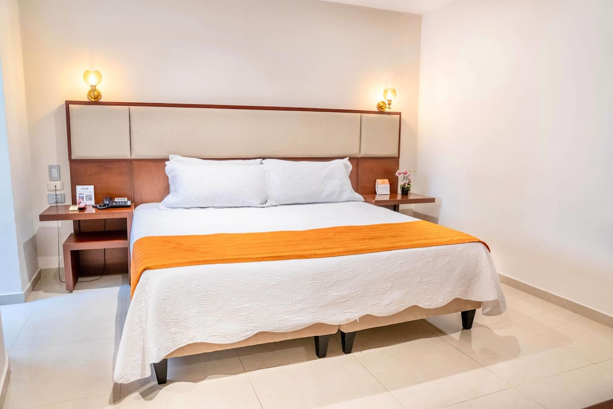 Standaard kamer, 1 kingsize bed, toegankelijk voor mindervaliden | Luxe beddengoed, een minibar, een kluis op de kamer