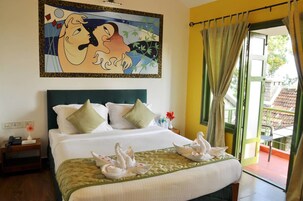 Casa de campo standard, 1 quarto, lareira, no jardim | 1 quarto, roupas de cama premium, frigobar, cofres nos quartos