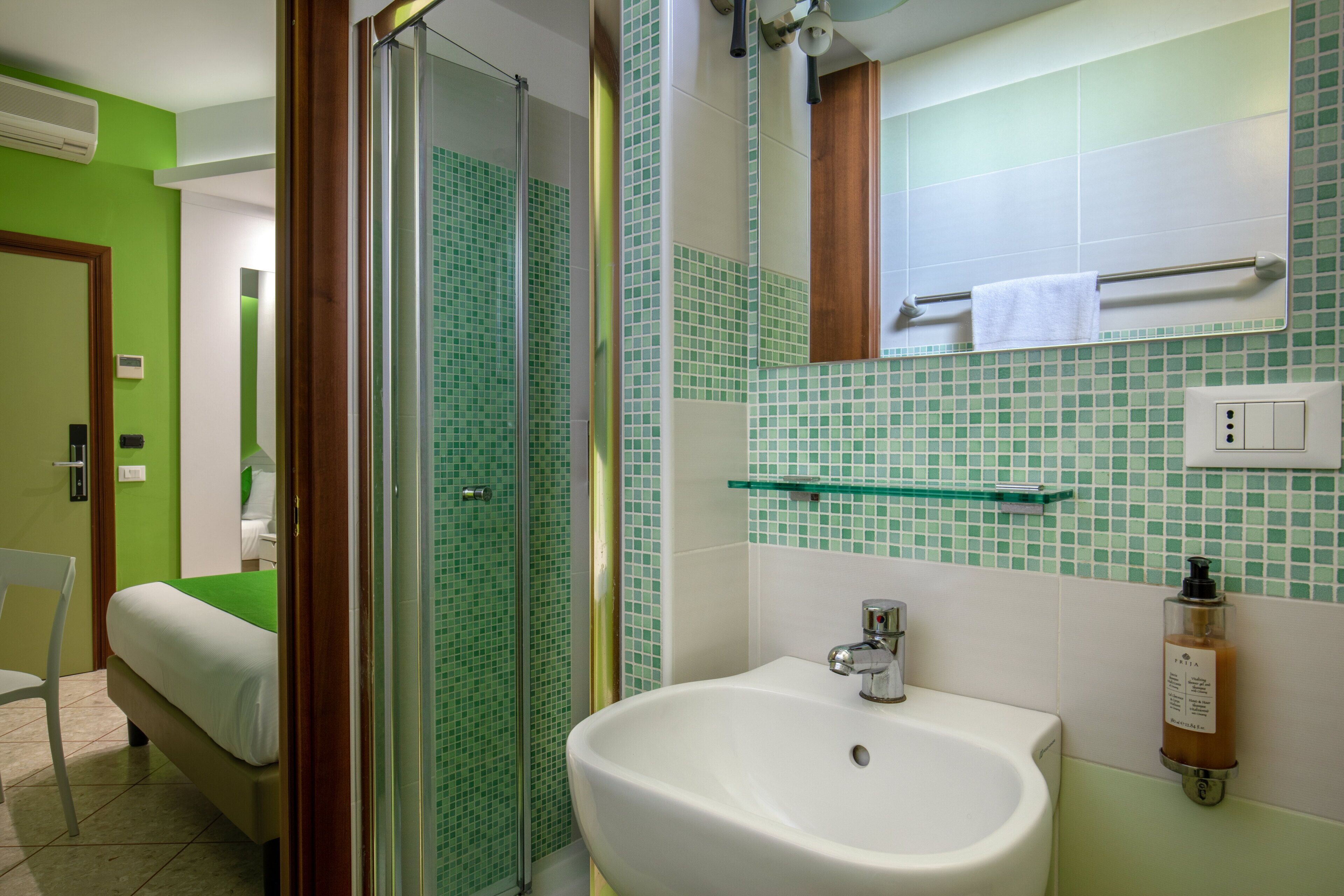 free toiletries, hair dryer, bidet, towels