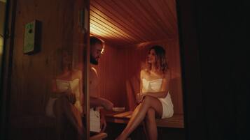 Sauna, body treatments, massage/treatment rooms, manicures and pedicures