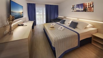 Minibar, in-room safe, desk, cots/infant beds