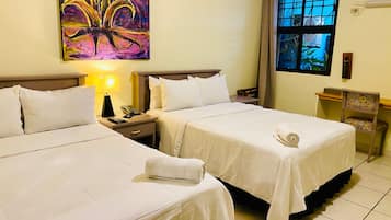 Standard Double Room, 2 Double Beds | 1 bedroom, down duvets, in-room safe, desk
