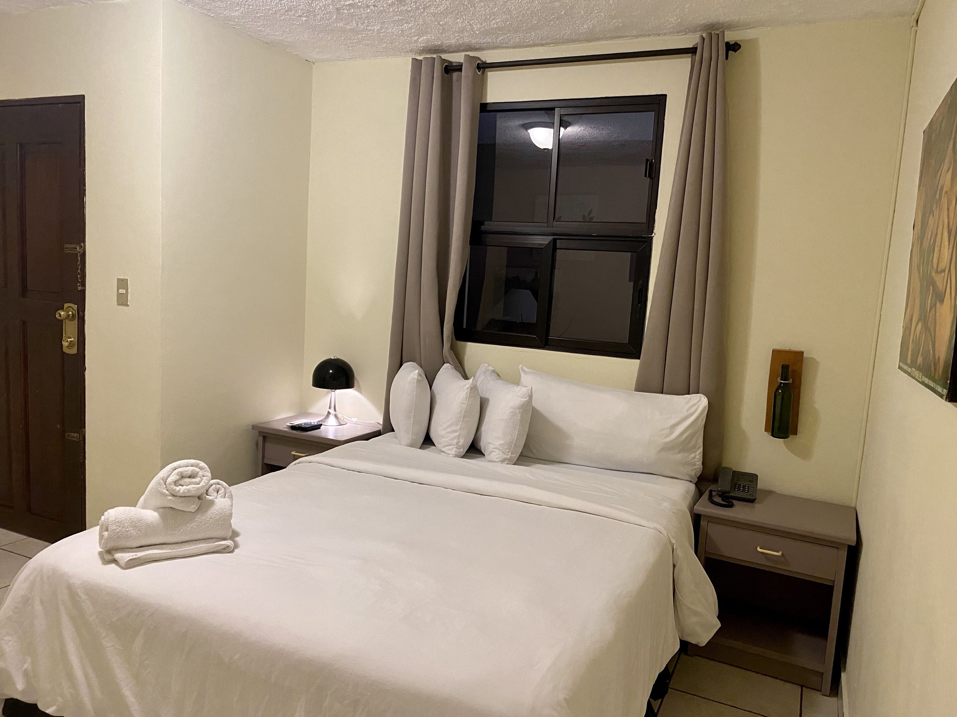 executive room, 1 queen bed (deluxe single room) | 1 bedroom, down duvets, in-room safe, desk