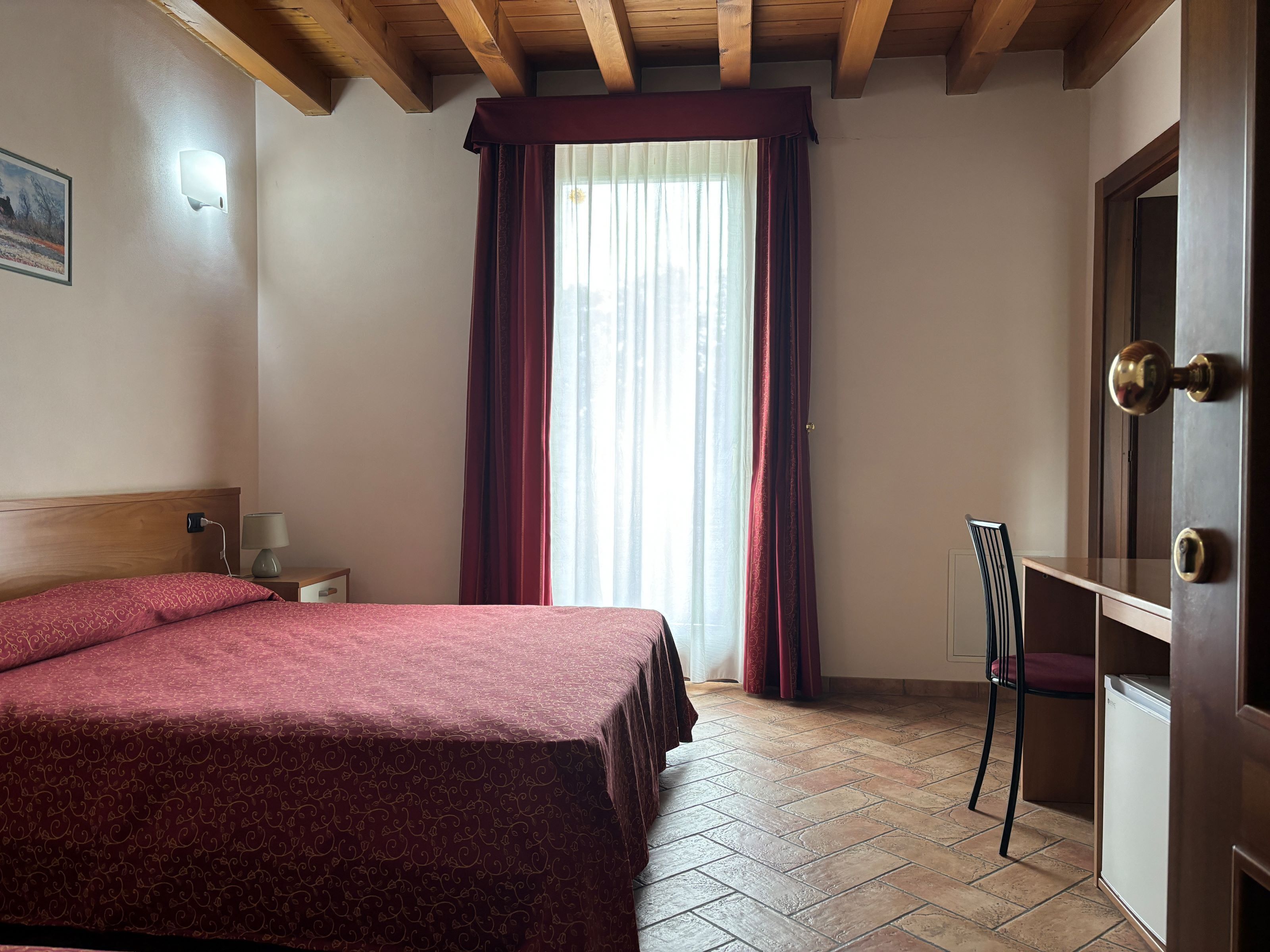 standard double room | premium bedding, desk, laptop workspace, blackout curtains