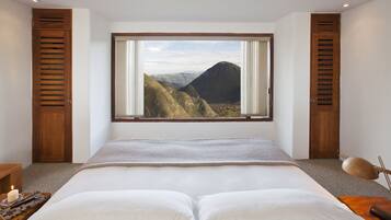 Premium bedding, down comforters, desk, blackout drapes