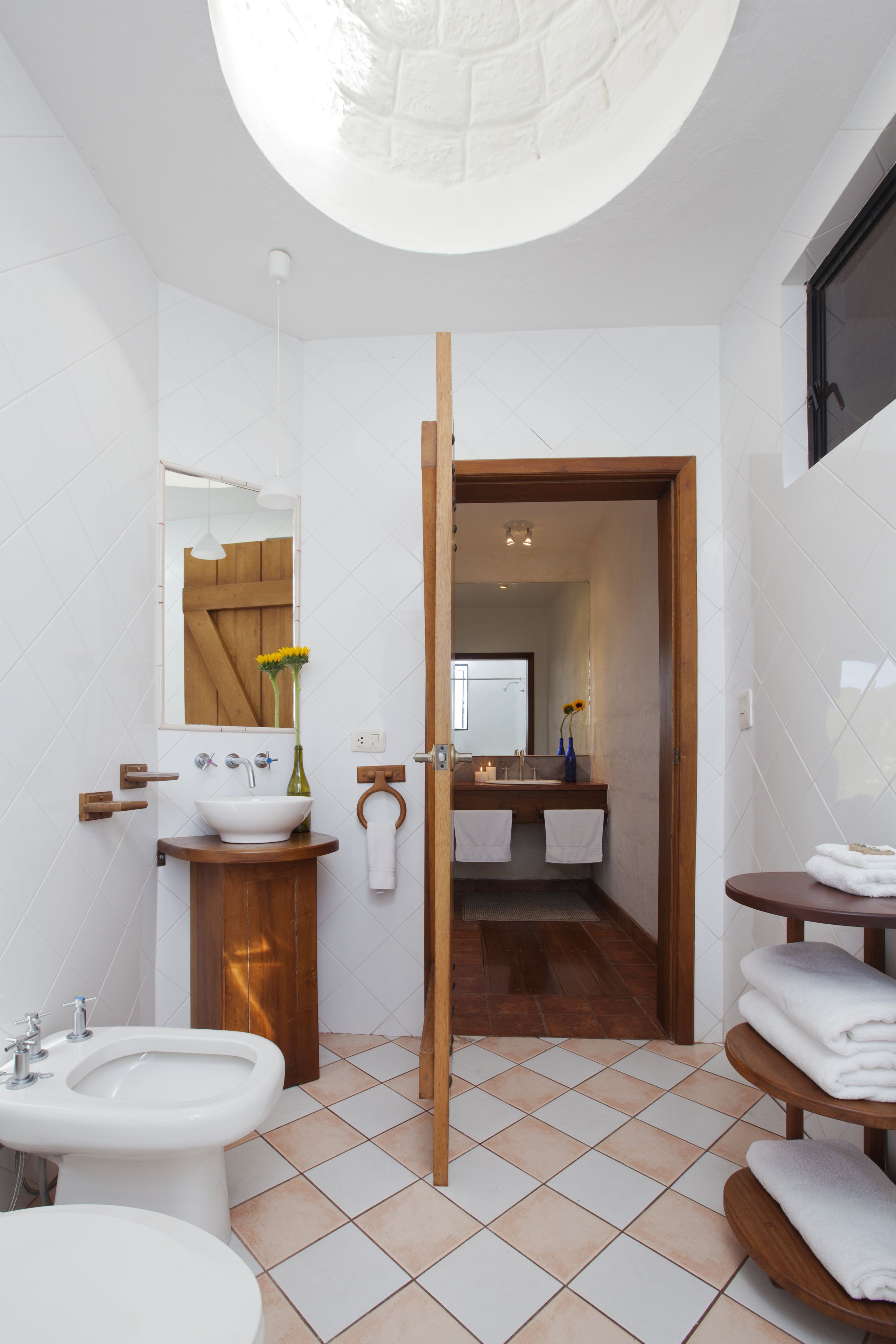 combined shower/bathtub, deep-soaking bathtub, designer toiletries