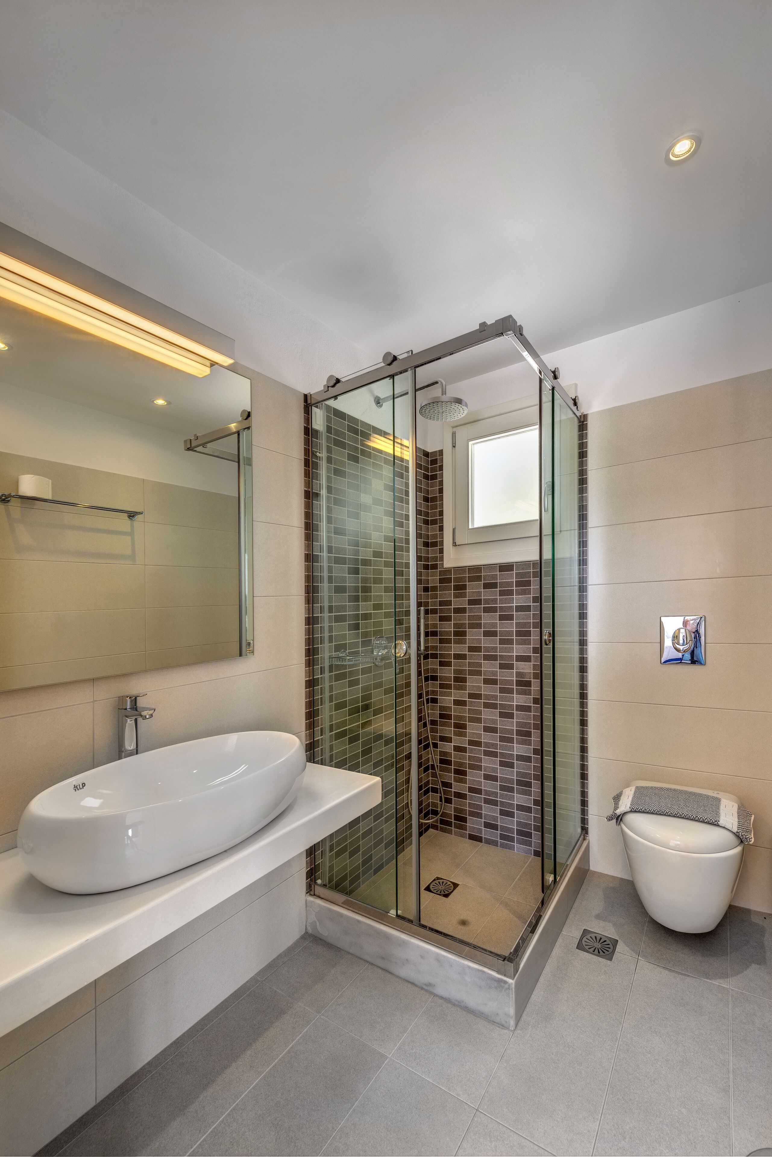 superior double or twin room | bathroom | shower, hair dryer, towels, soap