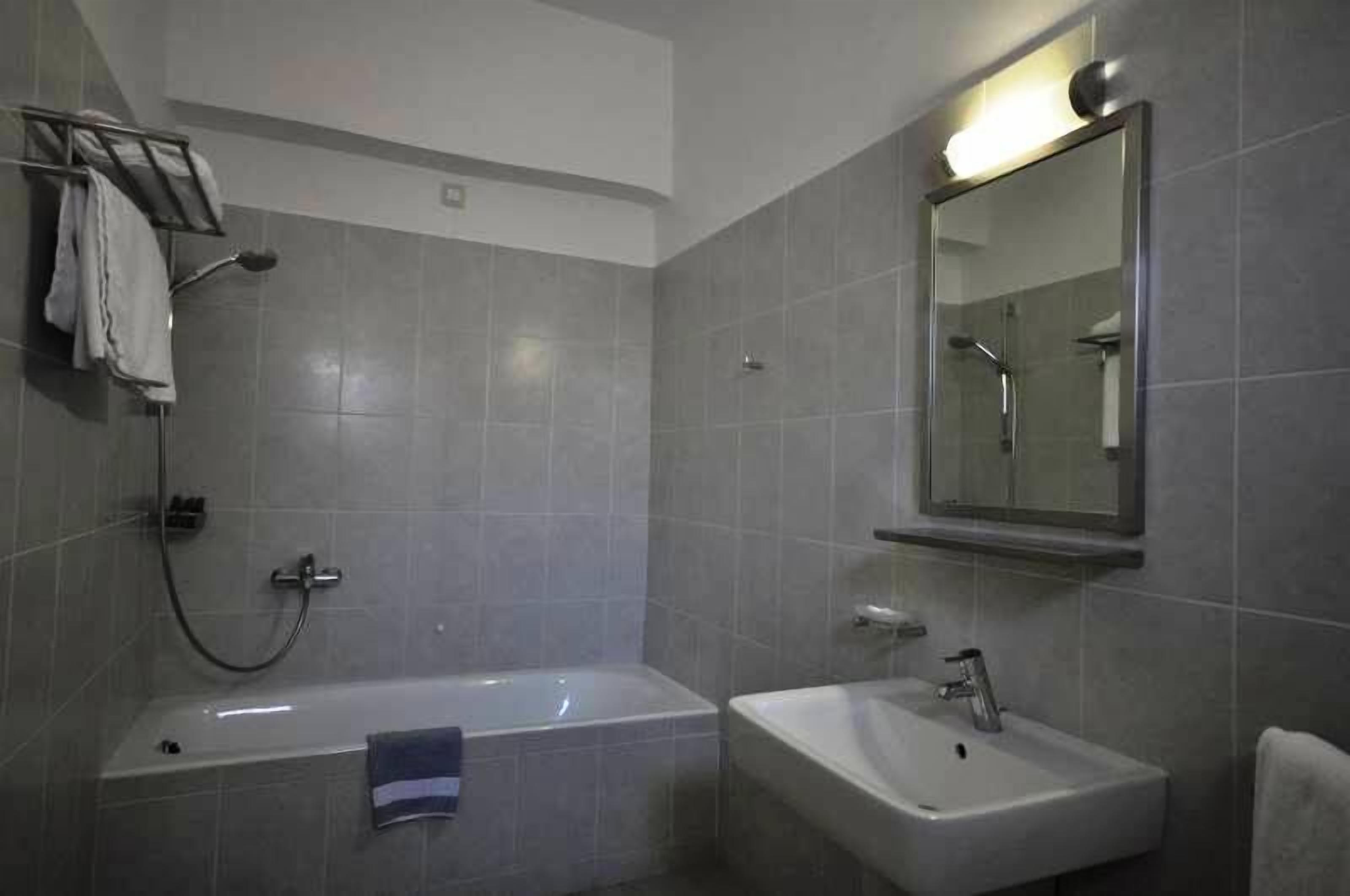 free toiletries, hair dryer, towels