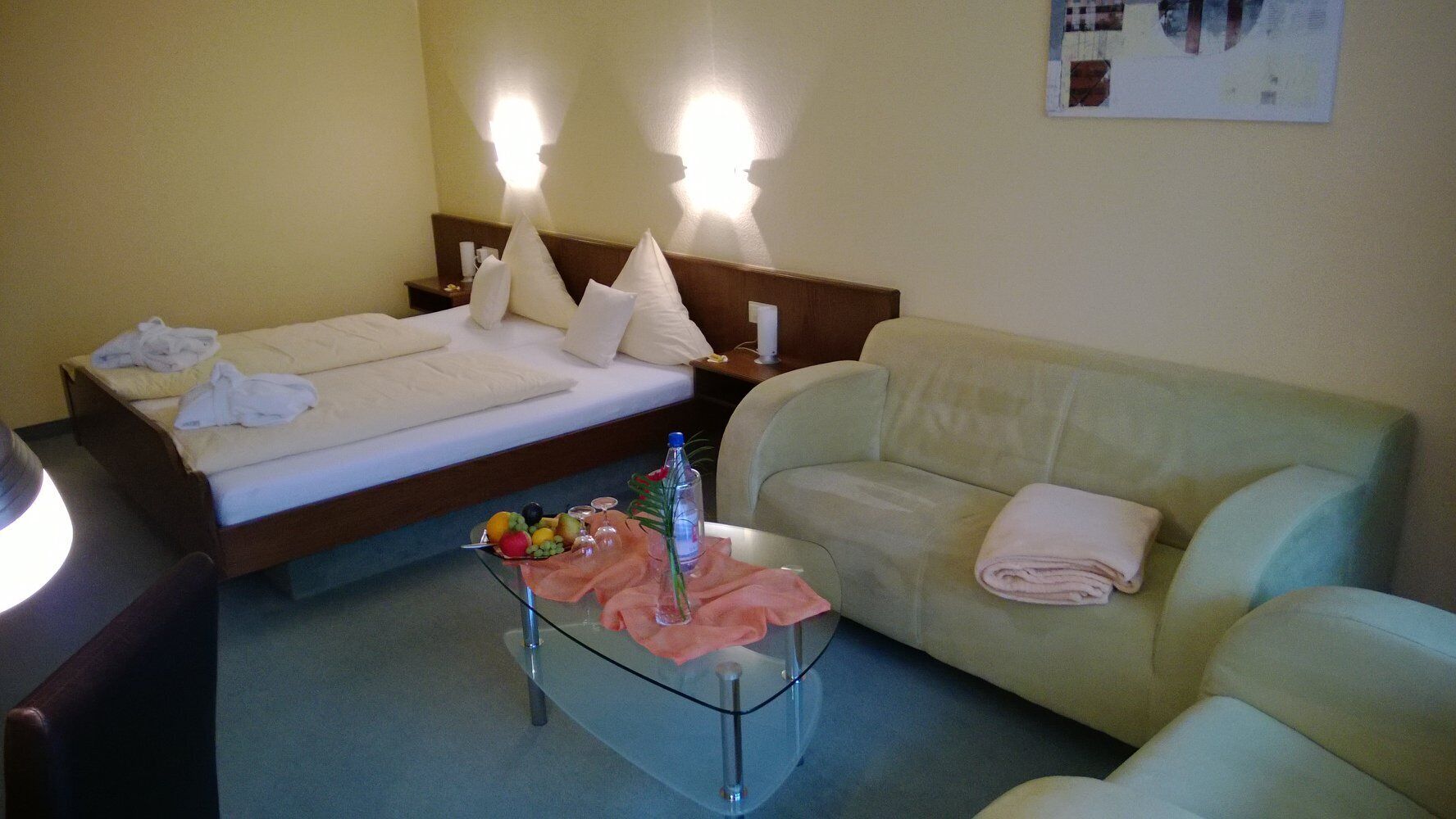 junior suite | in-room safe, desk, laptop workspace, iron/ironing board