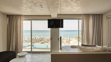 Suite Studio Majestueuse, baignoire, vue mer (Horizon, Outdoor Hydromassage) | 1 chambre, literie de qualité supérieure, minibar