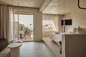 Haven Suite with Outdoor Hydromassage Bathtub | 1 bedroom, premium bedding, minibar, in-room safe - Uzenie All Suites Boutique Resort (Rethymno)