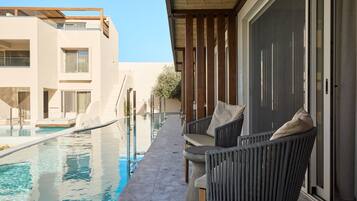 Swim Up Suite Sea View | 1 chambre, literie de qualité, minibar, coffre-fort