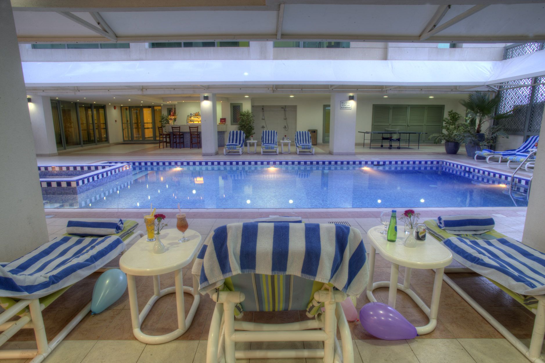 indoor pool, outdoor pool