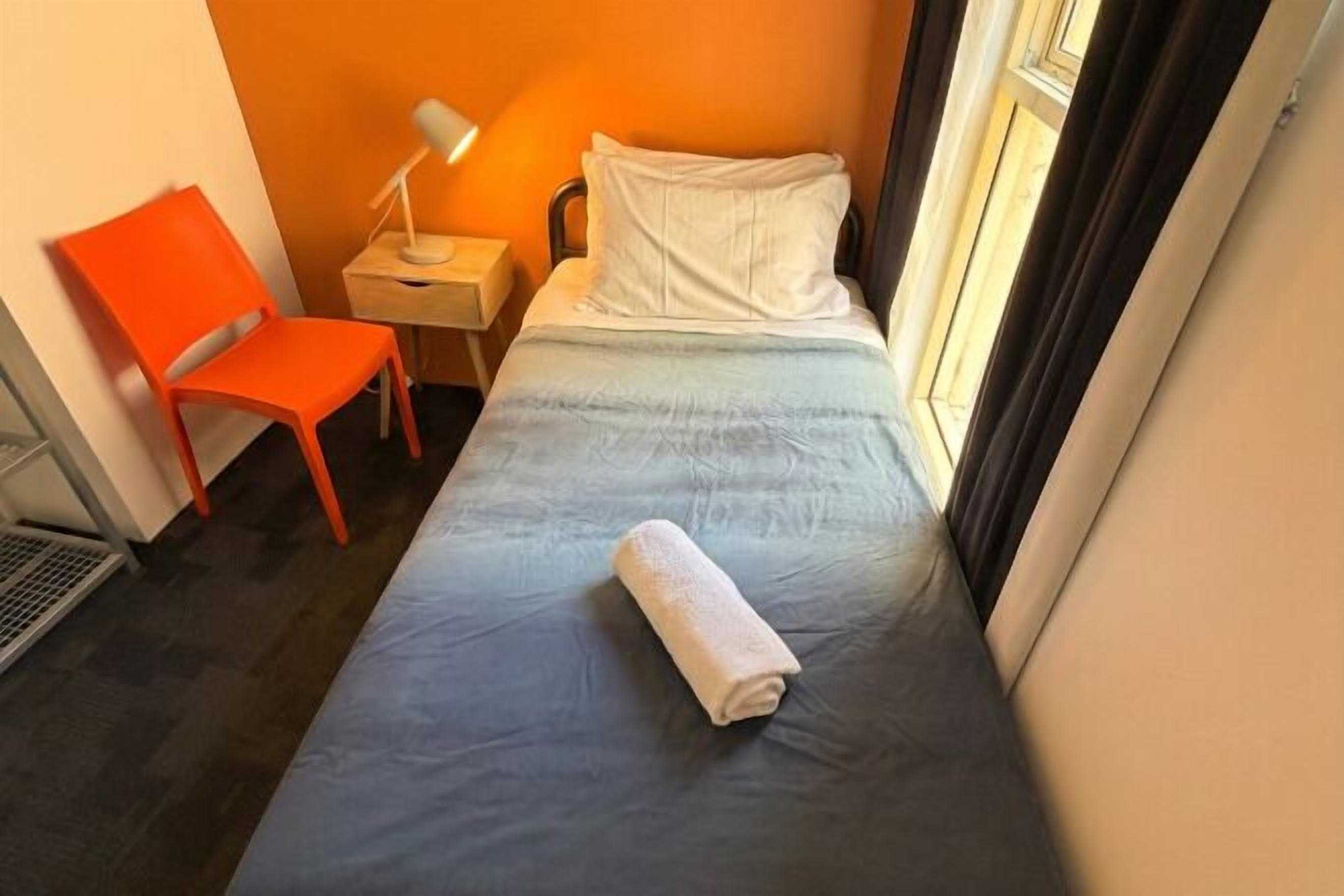 Blackout curtains, free WiFi, bed sheets