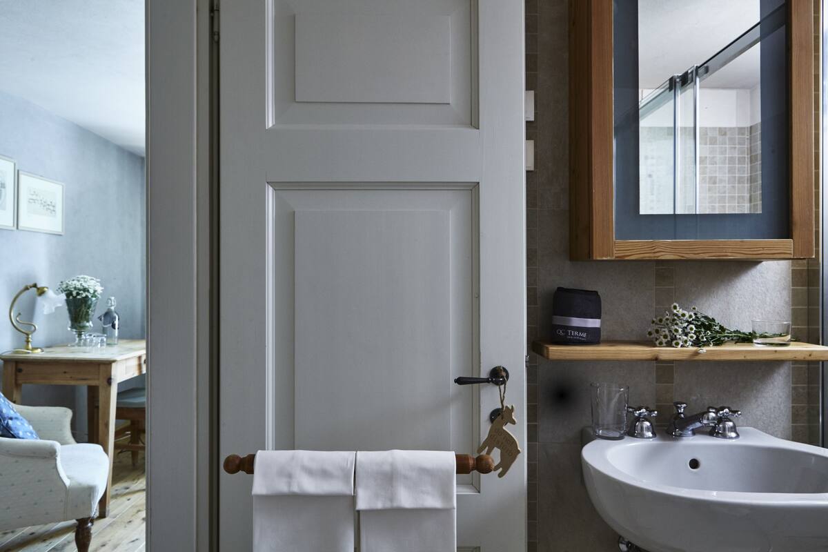 free toiletries, hair dryer, bathrobes, slippers